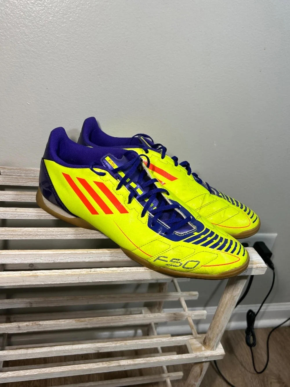 Adidas F50 F5 TRX Indoor Soccer Futbol Cleat Rare 2011 Messi Green Mens Sz 12